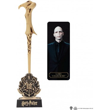 Varita Bolígrafo Lord Voldemort Stand y Marcapáginas Harry Potter
