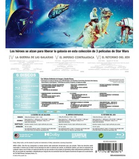 Trilogía Star Wars Episodios 4-6 (Ediciones remasterizadas) (Películas + Extras) [Blu-ray]