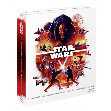 Trilogía Star Wars Episodios 1-3 (Ediciones remasterizadas) (Películas + Extras) [Blu-ray]