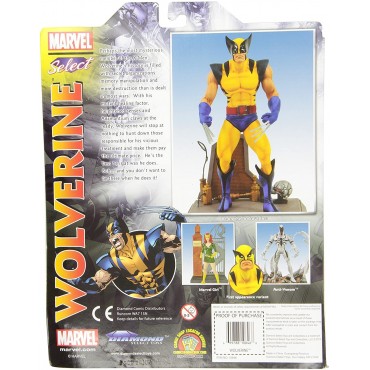 Figura Lobezno Traje Amarillo con Diorama Wolverine Marvel Articulada 18 cms