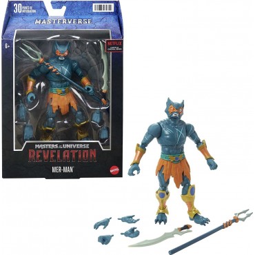 Figura Mer-Man Master of the Universe Revelation Masterverse Articulada 16 cms
