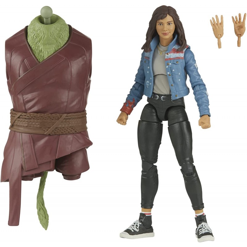Figura América Chávez Doctor Strange in the Multiverse of Madness con Build-A-Figure Marvel Legends Articulada 15 cms 