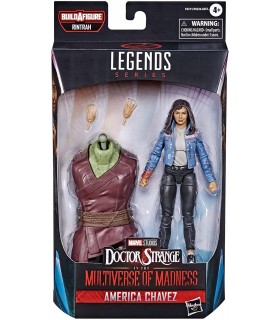 Figura América Chávez Doctor Strange in the Multiverse of Madness con Build-A-Figure Marvel Legends Articulada 15 cms