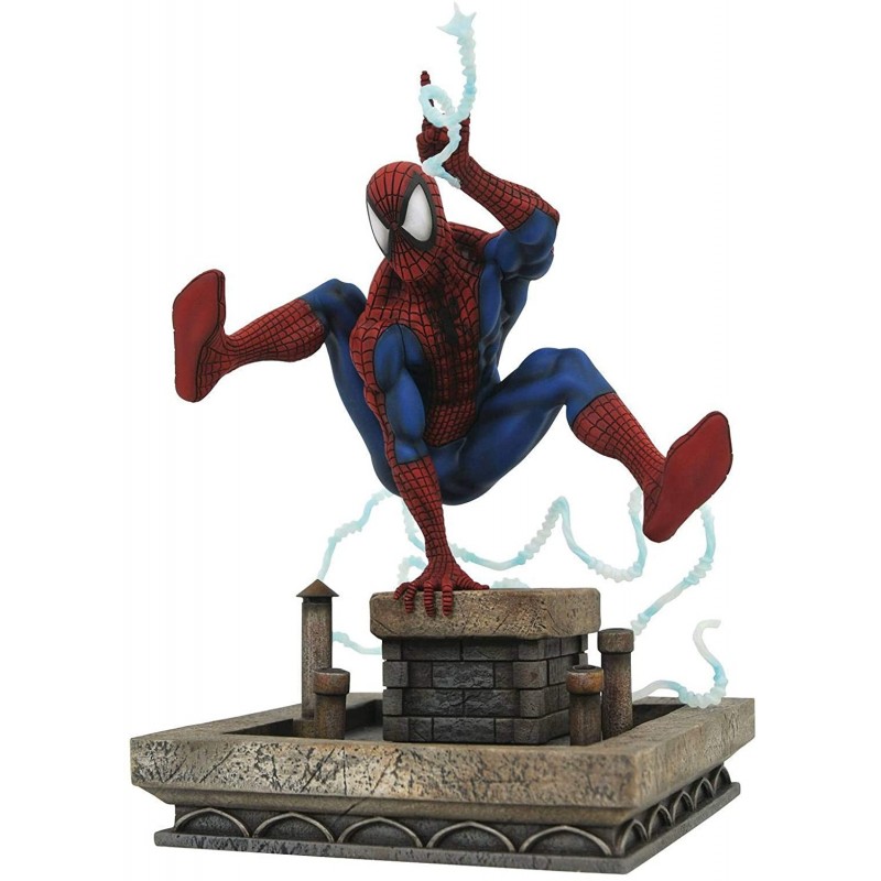 Figura Spiderman de los 90 Estatua Diorama Marvel Comic Gallery 20 cms