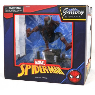 Figura Spiderman de los 90 Estatua Diorama Marvel Comic Gallery 20 cms