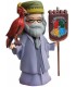 Figura Dumbledore con Fénix Fawkes y Estandarte Hogwarts 15 cms