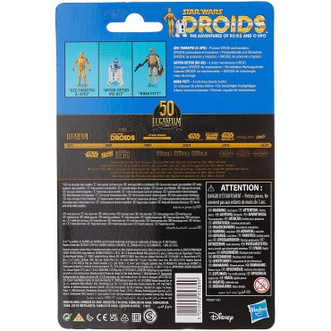 Figura See Threepio C-3PO + Moneda Star Wars Droids The Adventures of R2-D2 & C-3PO Articulada 9,5 cms