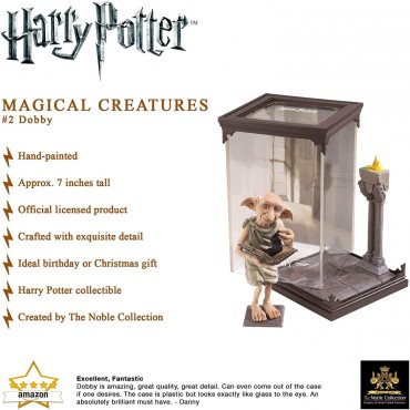 Figura Dobby con Diorama Magical Creatures Harry Potter Estatua 19 cms