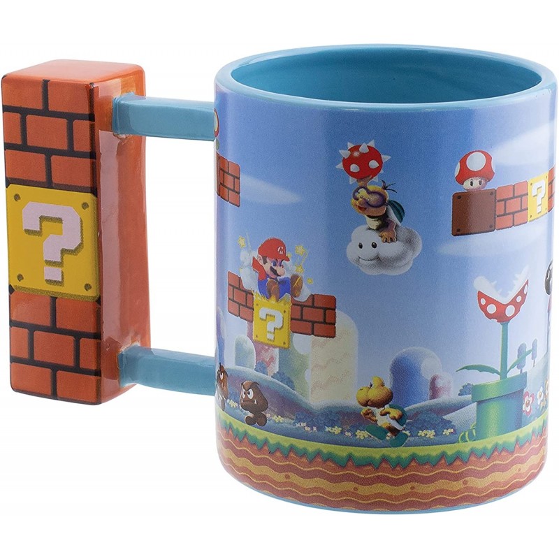 Taza Super Mario Nivel 3D Cerámica 525 mls