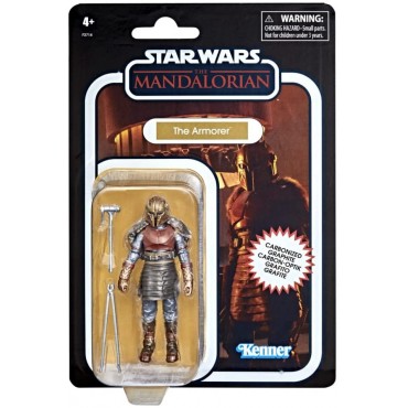 Figura The Armorer The Mandalorian Star Wars Vintage Carbonized Collection Articulada 9,5 cms