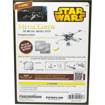Maqueta Caza X-Wing Star Wars de Metal 3D