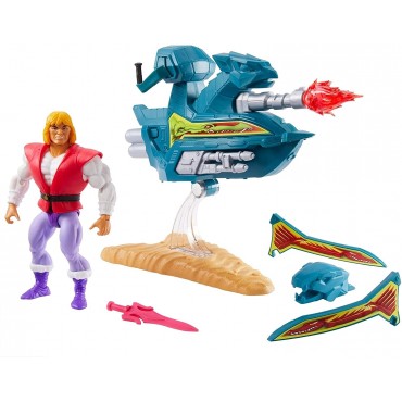 Figura Prince Adam & Sky Sled Masters del Universo Articulada 15 cms