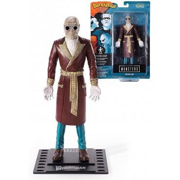 Figura Hombre Invisible Universal Monsters Bendyfigs Flexible 18 cms