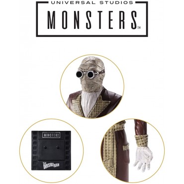 Figura Hombre Invisible Universal Monsters Bendyfigs Flexible 18 cms