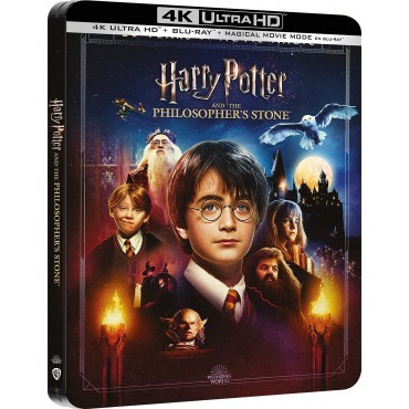 Harry Potter y la Piedra Filosofal Steelbook + Magical Movie Mode [4K UHD,Blu-ray] (2001) Harry Potter And The Sorcerer'S Stone 