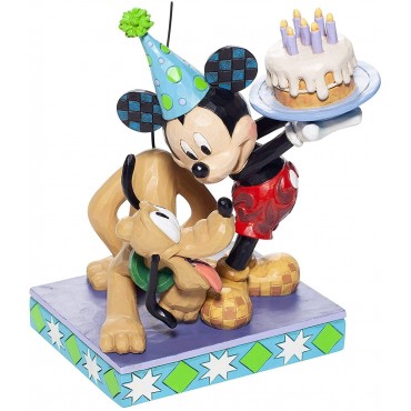 Figura Mickey Mouse y Pluto Pastel Disney Decorativa 16 cms