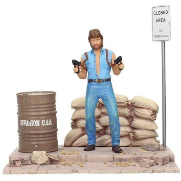 Figura Matt Hunter Invasion USA Chuck Norris Lujo Diorama 18 cms   