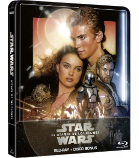 Star Wars Ep II. El ataque de los clones (Edición remasterizada) - Steelbook 2 discos (Película + Extras) [Blu-ray]