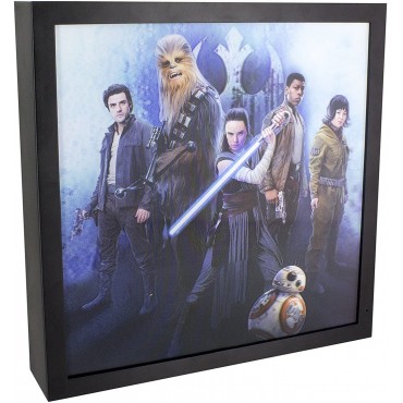 Cuadro The Last Jedi Star Wars 3D Luminart Holograma 