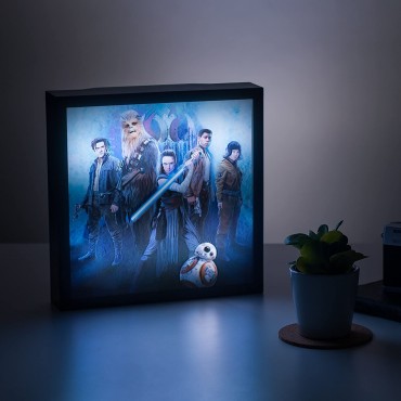 Cuadro The Last Jedi Star Wars 3D Luminart Holograma 