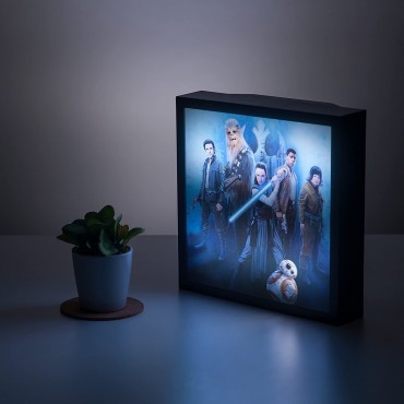 Cuadro The Last Jedi Star Wars 3D Luminart Holograma 