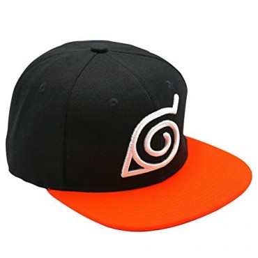 Gorra Snapback Naruto Shippuden Negra y Naranja 