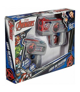Set Pistolas Láser Marvel Vengadores Assemble Laser Tag Blaster Con Luz, Sonido y Vibración