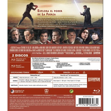 Star Wars: Los últimos Jedi (Edición remasterizada) 2 discos (película + extras) [Blu-ray]