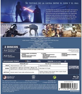 Star Wars. Episodio V: El Imperio Contraataca (Edición remasterizada) 2 discos ( película + extras) [Blu-ray] (1980) Star Wars. 