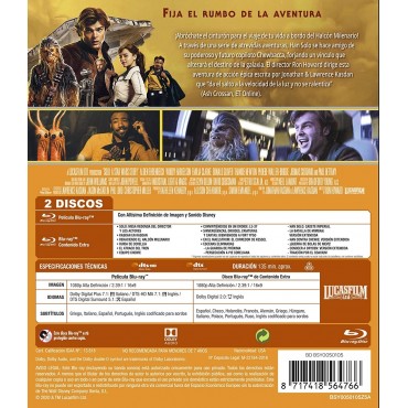 Han Solo: Una historia de Star Wars (Edición remasterizada) 2 discos (película + extras) [Blu-ray]