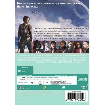 Rogue One: Una historia de Star Wars (Edición remasterizada) [DVD]
