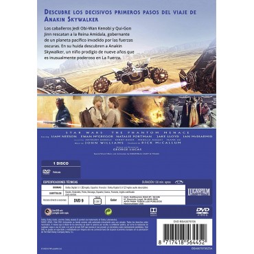 Star Wars Ep I: La Amenaza Fantasma (Edición remasterizada) (DVD) [DVD]