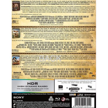 Jumanji: 1995 + Bienvenidos a la Jungla + El Siguiente Nivel (4K UHD + BD) [Blu-ray]