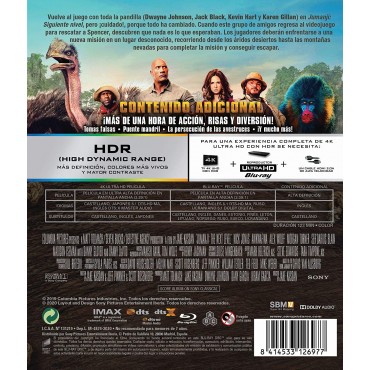Jumanji: El Siguiente Nivel (4K UHD + BD) [Blu-ray]