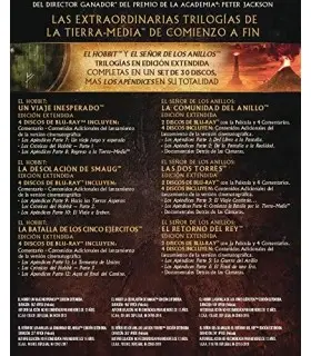 Pack Tierra Media (El Hobbit y El Señor de los Anillos) 6 películas edición extendida (30 DISCOS) [Blu-ray]