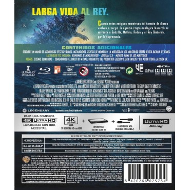 Godzilla: Rey De Los Monstruos Blu-Ray Uhd 4k [Blu-ray]