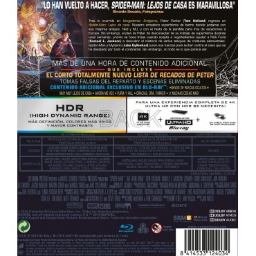 Spider-Man: Lejos de Casa [4K UHD,Blu-ray] (2019) Spider-Man: Far from Home