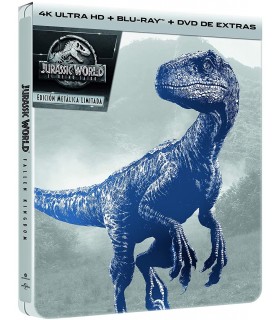 Jurassic World 2 El Reino Caido (4K UHD  BD  DVD Extras) - Edición Metálica [Blu-ray]