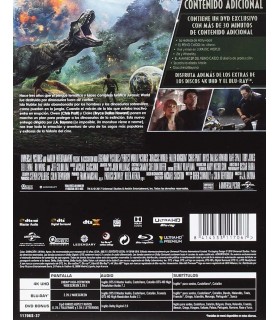 Jurassic World 2 El Reino Caido (4K UHD  BD  DVD Extras) - Edición Metálica [Blu-ray]