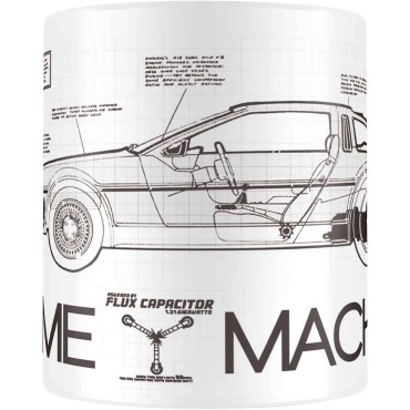 Taza Planos DeLorean Regreso al Futuro Back to the Future 300 mls                        