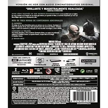El Caballero Oscuro: la Leyenda Renace [4K UHD,Blu-ray] (2012) The Dark Knight Rises