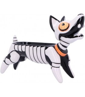 Figura Perro Diego Esqueleto Bandeja Joyero Cerámica 22,2 cms