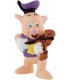 Figura Cerdito Violín Los Tres Cerditos 6,5 cms