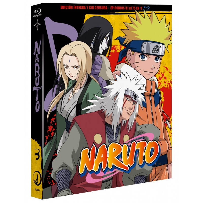 Naruto Box 3. Bluray. Episodios 51 a 75. [Blu-ray]