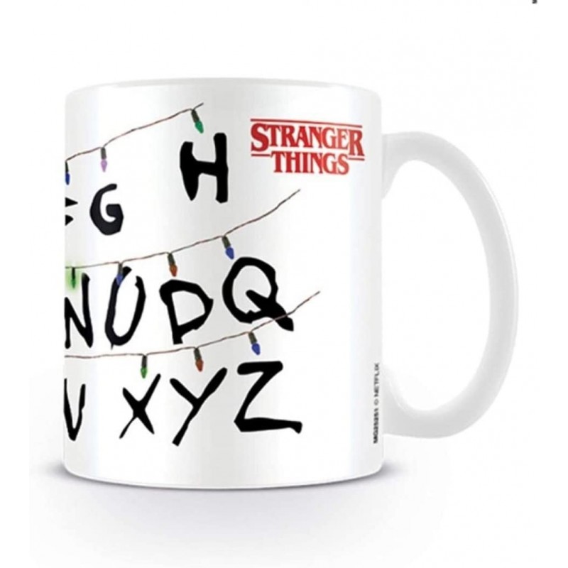 Taza Stranger Things Abecedario 315 mls