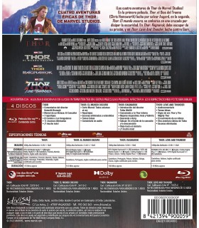 Thor + Thor: The Dark World + Thor: Ragnarok + Thor: Love And Thunder [BLU_RAY]