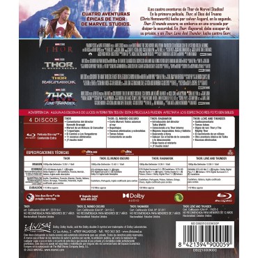 Thor + Thor: The Dark World + Thor: Ragnarok + Thor: Love And Thunder [BLU_RAY]