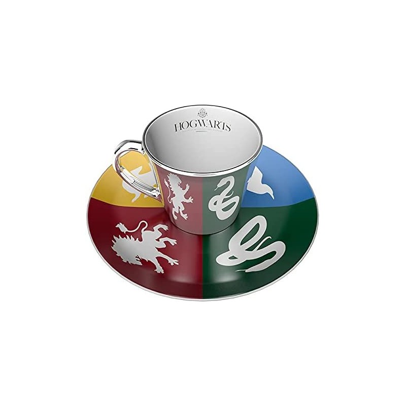 Set Harry Potter Taza Espejo y Plato Cuatro Casas Hogwarts 300 mls