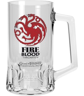 Jarra Cerveza Game Of Thrones Targaryen Fire & Blood Cristal 595 mls