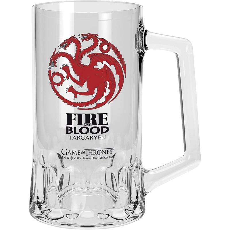 Jarra Cerveza Game Of Thrones Targaryen Fire & Blood Cristal 595 mls